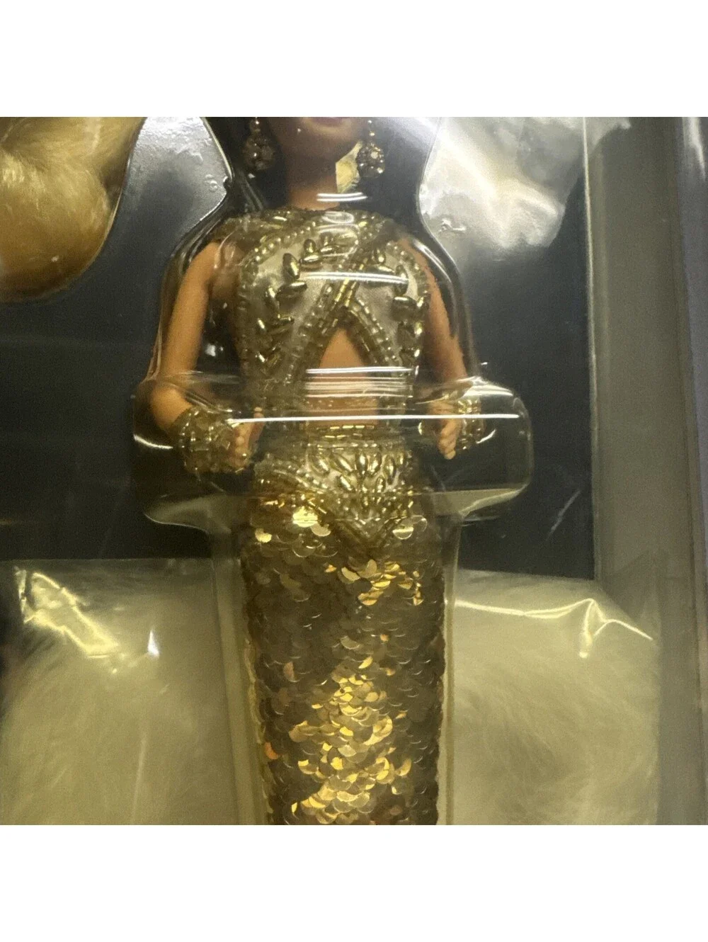 Bob Mackie Gold Barbie 1990 Limited Edition in Display Case Not Mint